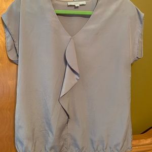 Ann Taylor loft grey blouse